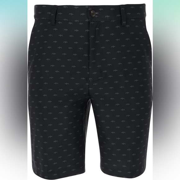 Greg Norman Collection Other - Greg Norman ML75 MicroLux Hybrid Shark Print Black Shorts Men Swim Board 36 New